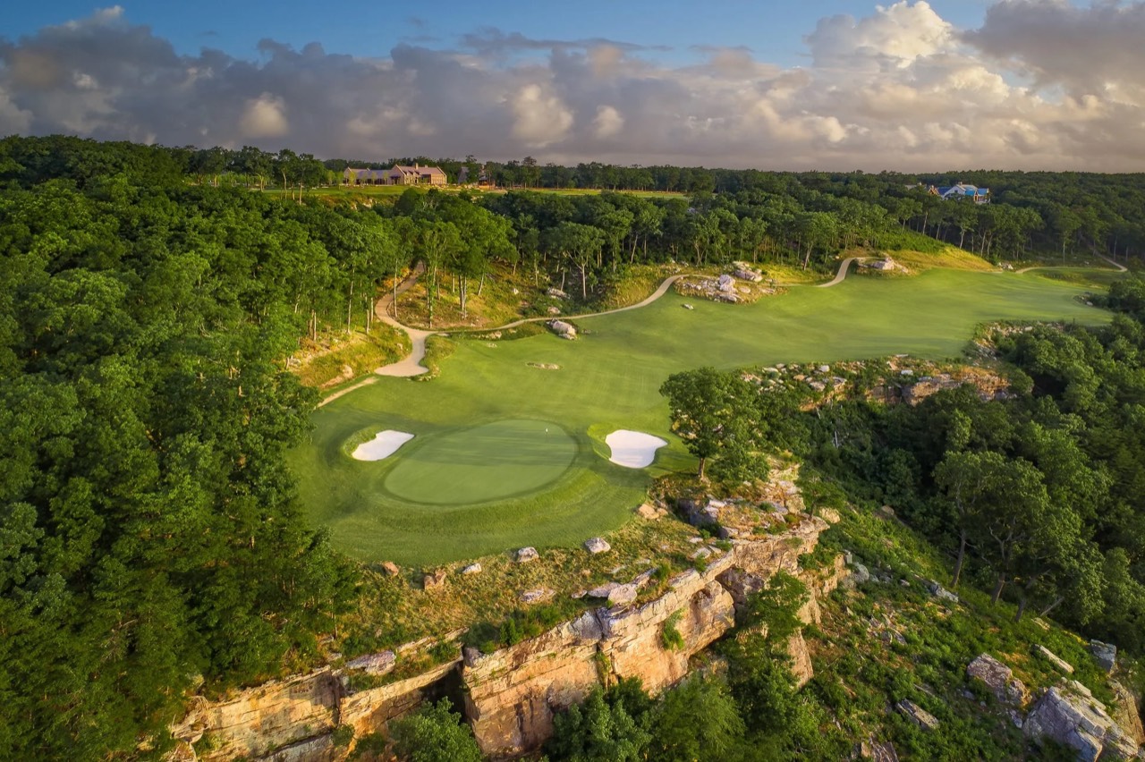 Aerial of McLemore master-planned community on the escarpment